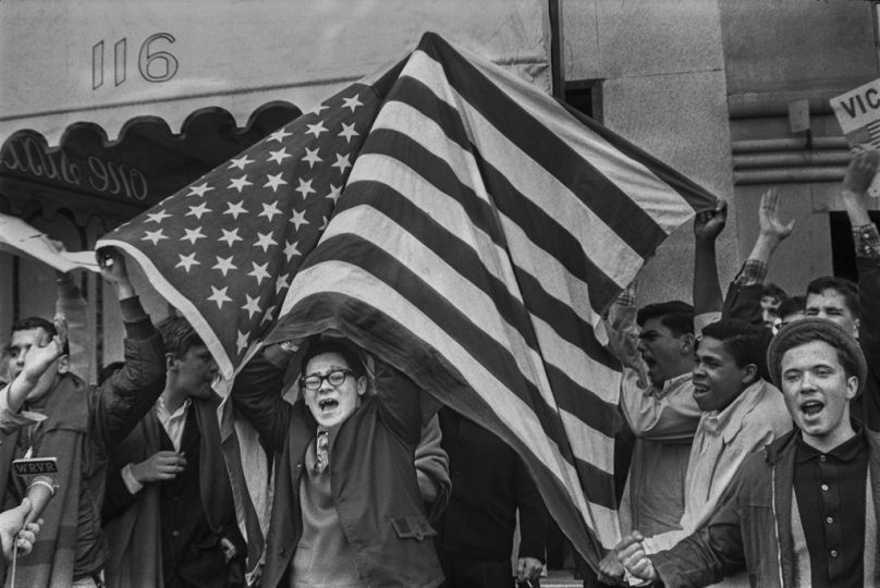 Pro War Vietnam Demonstration, 1967
© Larry Fink
